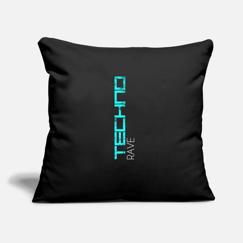 Techno Rave Housse de coussin décorative 45 x 45 cm