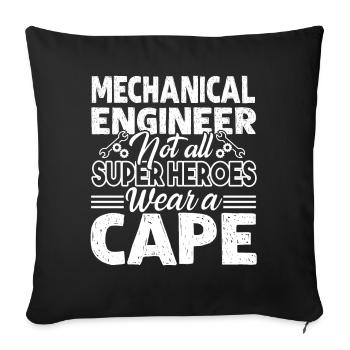 Mechanical Engineer Mechanical Engineer Hero - Sofa pillowcase 17,3'' x 17,3'' (45 x 45 cm) - black - Front