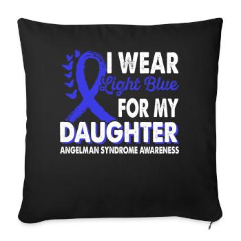 Wear light blue to look at the - Sofa pillowcase 17,3'' x 17,3'' (45 x 45 cm) - black - Front
