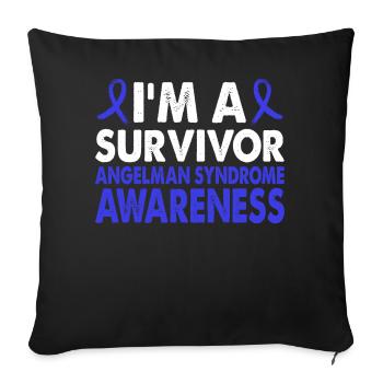 Blue Ribbon of the - Sofa pillowcase 17,3'' x 17,3'' (45 x 45 cm) - black - Front