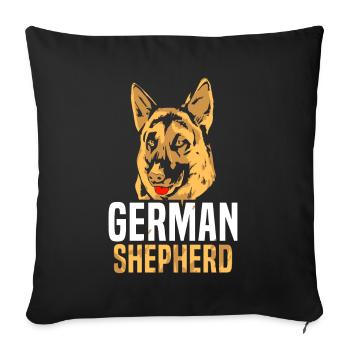 German Shepherd Pet Cute Lover - Sofa pillowcase 17,3'' x 17,3'' (45 x 45 cm) - black - Front