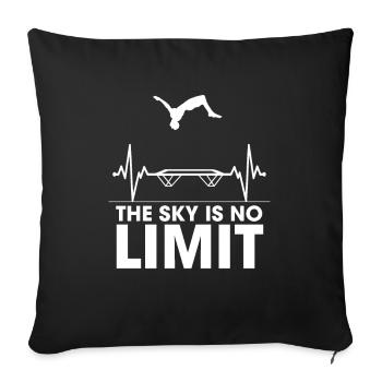 Le ciel est sans limite Trampoline Trampoline Turner - Housse de coussin décorative 45 x 45 cm - noir - Devant