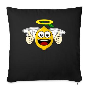 Lemon Angel Lemon - Sofa pillowcase 17,3'' x 17,3'' (45 x 45 cm) - black - Front