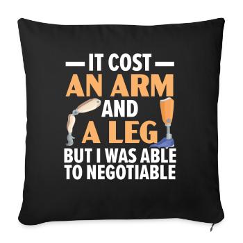It cost an arm and a leg, but I was in - Sofa pillowcase 17,3'' x 17,3'' (45 x 45 cm) - black - Front