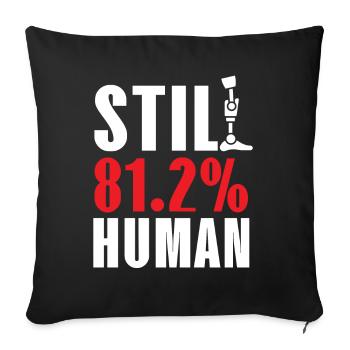 Still 81.2% Human disability Assistive Lus - Sofa pillowcase 17,3'' x 17,3'' (45 x 45 cm) - black - Front