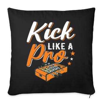 Foosball Gift Fans Wuzler Foosball - Sofa pillowcase 17,3'' x 17,3'' (45 x 45 cm) - black - Front