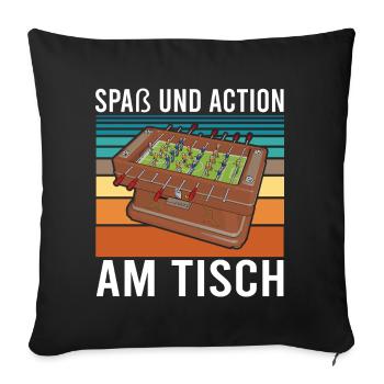 Foosball Gift Fans Wuzler Foosball - Sofa pillowcase 17,3'' x 17,3'' (45 x 45 cm) - black - Front