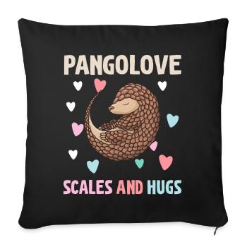 Pangolins and pangolins of pangolins - Sofa pillowcase 17,3'' x 17,3'' (45 x 45 cm) - black - Front
