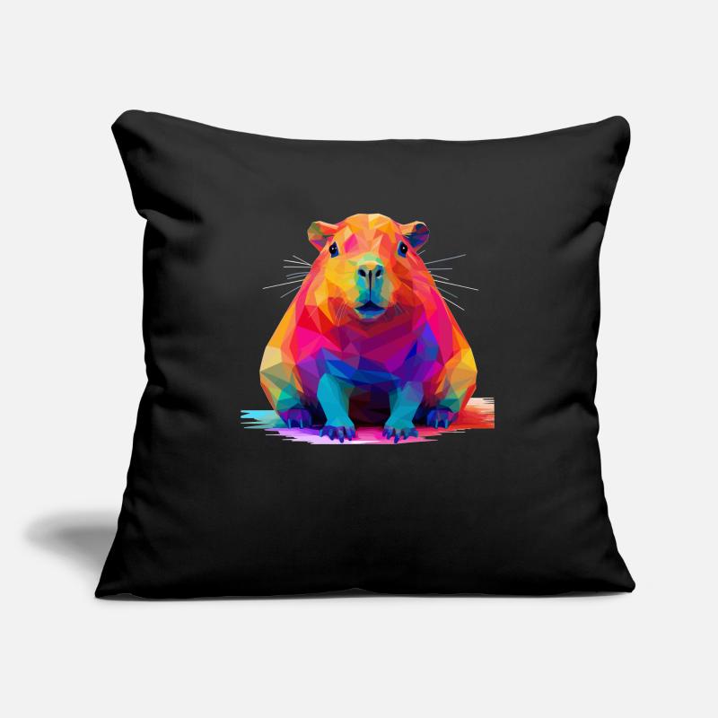 Capybara Low Polygon Design Sofa pillowcase 17,3'' x 17,3'' (45 x 45 cm)