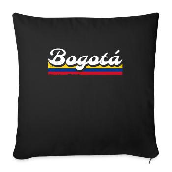 Bogotá Vintage Colombia Flag Colombian - Sofa pillowcase 17,3'' x 17,3'' (45 x 45 cm) - black - Front