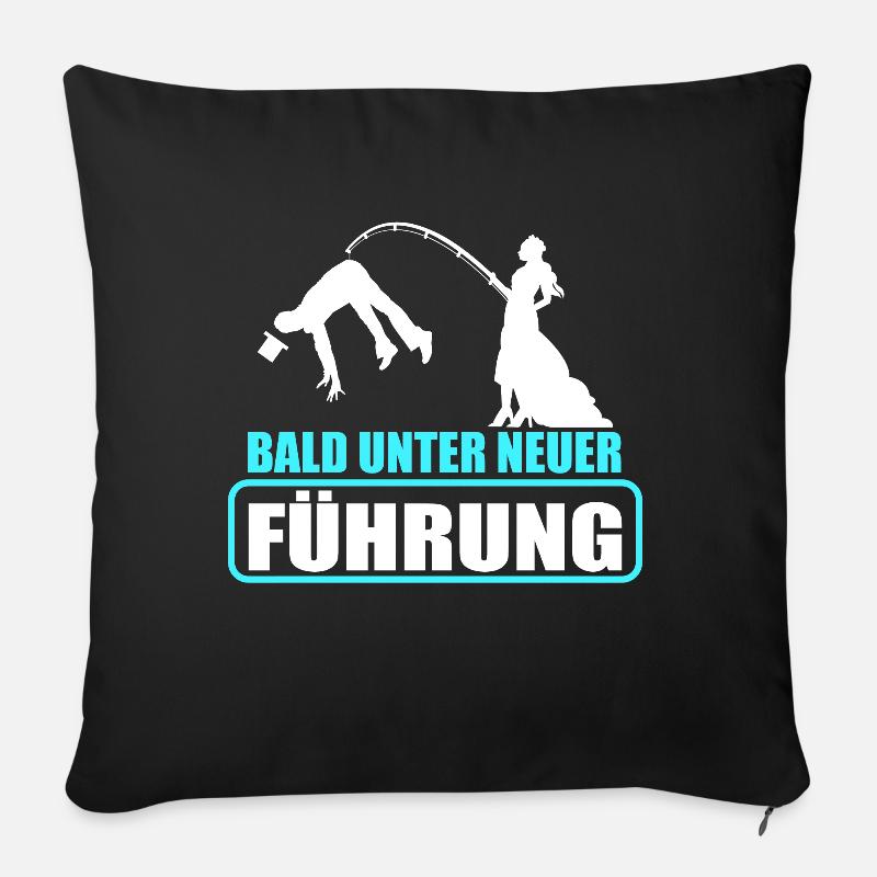 Junggesellenabschied Poltern Polterabend JGA - Sofakissenbezug 45 x 45 cm - Schwarz