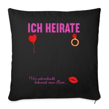 Junggesellenabschied Polterabend JGA Männer - Sofakissenbezug 45 x 45 cm - Schwarz - Vorne
