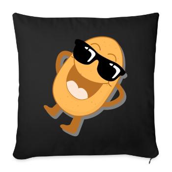 Kartoffel Sonnenbrille Kartoffeln - Sofakissenbezug 45 x 45 cm - Schwarz - Vorne