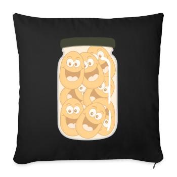 Kartoffel im Glas Kartoffeln - Sofakissenbezug 45 x 45 cm - Schwarz - Vorne