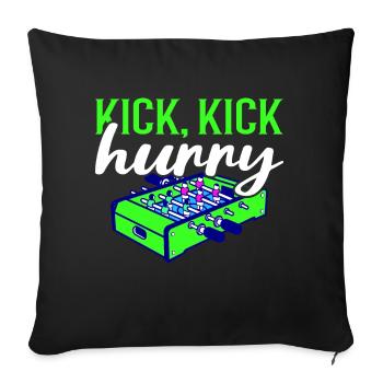 Foosball Gift Fans Wuzler Foosball - Sofa pillowcase 17,3'' x 17,3'' (45 x 45 cm) - black - Front