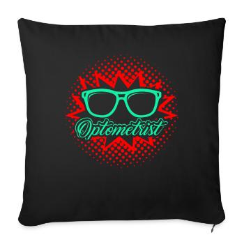 Proud To Be An Optometrist - Sofa pillowcase 17,3'' x 17,3'' (45 x 45 cm) - black - Front