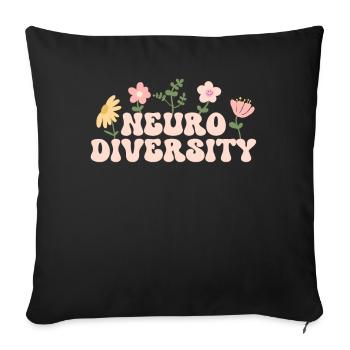Neurodiversität Shirt Autismus Adhs Bewusstsein Beschleunigt - Sofakissenbezug 45 x 45 cm - Schwarz - Vorne