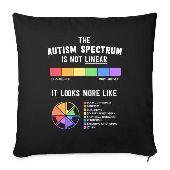 Autismus-T-Shirts Frauen Mama Bewusstsein Autismus ist ein - Sofakissenbezug 45 x 45 cm - Schwarz - Vorne