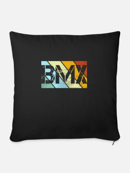 BMX Retro - Sofakissenbezug 45 x 45 cm - Schwarz