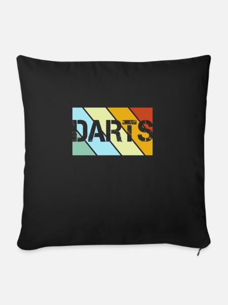 Darts Retro - Sofakissenbezug 45 x 45 cm - Schwarz