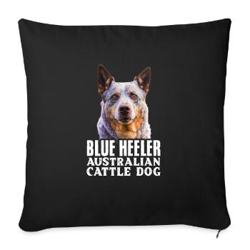 Australian Cattle Dog Hund Hunde Geschenk - Sofakissenbezug 45 x 45 cm - Schwarz - Vorne