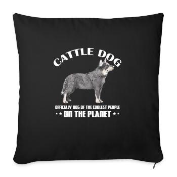 Australian Cattle Dog Dog Dog Gift - Sofa pillowcase 17,3'' x 17,3'' (45 x 45 cm) - black - Front