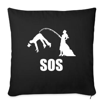 Junggesellenabschied Polterabend JGA Männer - Sofakissenbezug 45 x 45 cm - Schwarz - Vorne