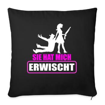 Junggesellenabschied Polterabend JGA Männer - Sofakissenbezug 45 x 45 cm - Schwarz - Vorne