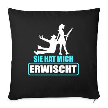 Junggesellenabschied Polterabend JGA Männer - Sofakissenbezug 45 x 45 cm - Schwarz - Vorne