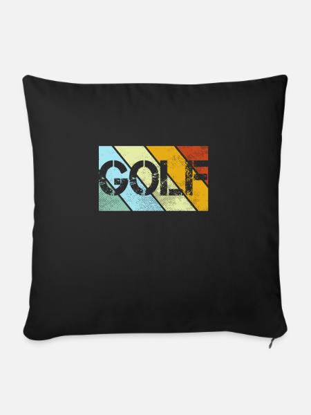 Golf Retro - Sofakissenbezug 45 x 45 cm - Schwarz