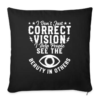 Ophthalmologist Correct vision Optometrist - Sofa pillowcase 17,3'' x 17,3'' (45 x 45 cm) - black - Front