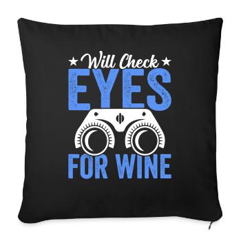 The ophthalmologist will open the eyes - Sofa pillowcase 17,3'' x 17,3'' (45 x 45 cm) - black - Front