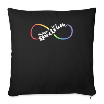 Autismus-T-Shirts Frauen Mama Unendlichkeit Symbol Autismus ist - Sofakissenbezug 45 x 45 cm - Schwarz - Vorne