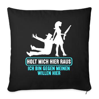Junggesellenabschied Polterabend JGA Männer - Sofakissenbezug 45 x 45 cm - Schwarz - Vorne