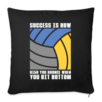 Beach Volleyball Success Is How High Beachball - Sofa pillowcase 17,3'' x 17,3'' (45 x 45 cm) - black - Front