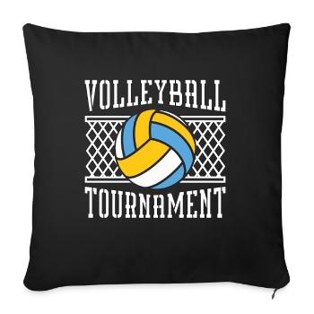 Beach Volleyball Tournament Loves Volleyball Club - Sofa pillowcase 17,3'' x 17,3'' (45 x 45 cm) - black - Front