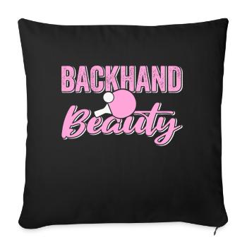 Tenue de Joueur Fille Femmes Dames! Ping-pong - Housse de coussin décorative 45 x 45 cm - noir - Devant