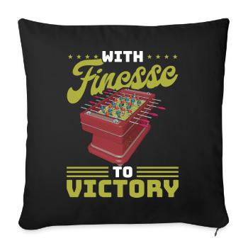 Foosball Gift Fans Wuzler Foosball - Sofa pillowcase 17,3'' x 17,3'' (45 x 45 cm) - black - Front