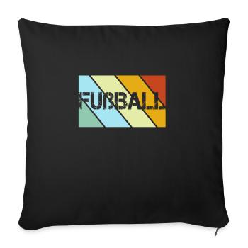 Football Rétro - Housse de coussin décorative 45 x 45 cm - noir - Devant