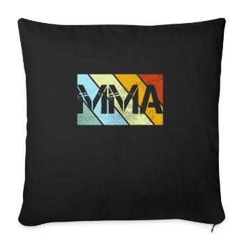MMA Retro - Sofakissenbezug 45 x 45 cm - Schwarz - Vorne