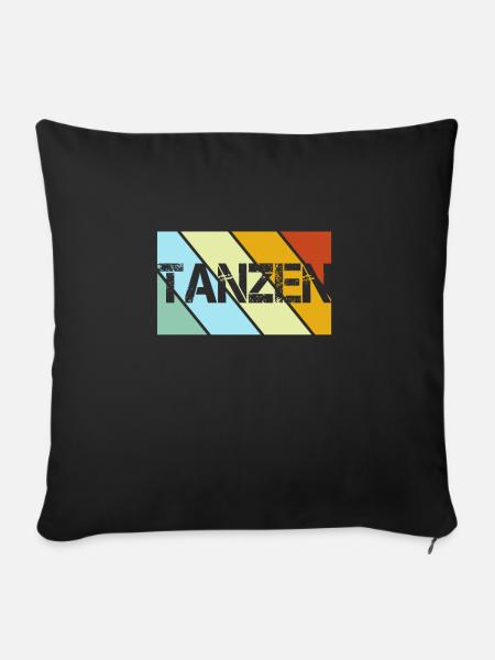 Tanzen Retro - Sofakissenbezug 45 x 45 cm - Schwarz