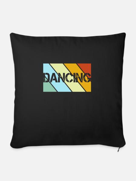 Tanzen Retro - Sofakissenbezug 45 x 45 cm - Schwarz