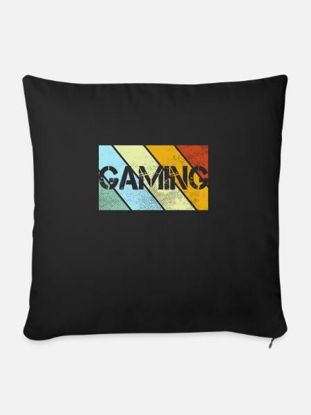 Gaming Retro - Sofakissenbezug 45 x 45 cm - Schwarz
