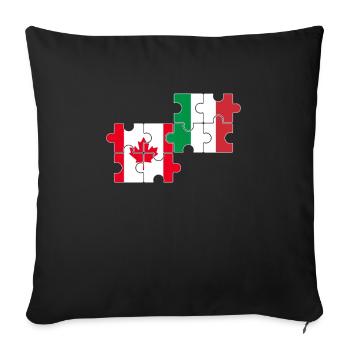 Canada Italy Flag Italian Canadian - Sofa pillowcase 17,3'' x 17,3'' (45 x 45 cm) - black - Front