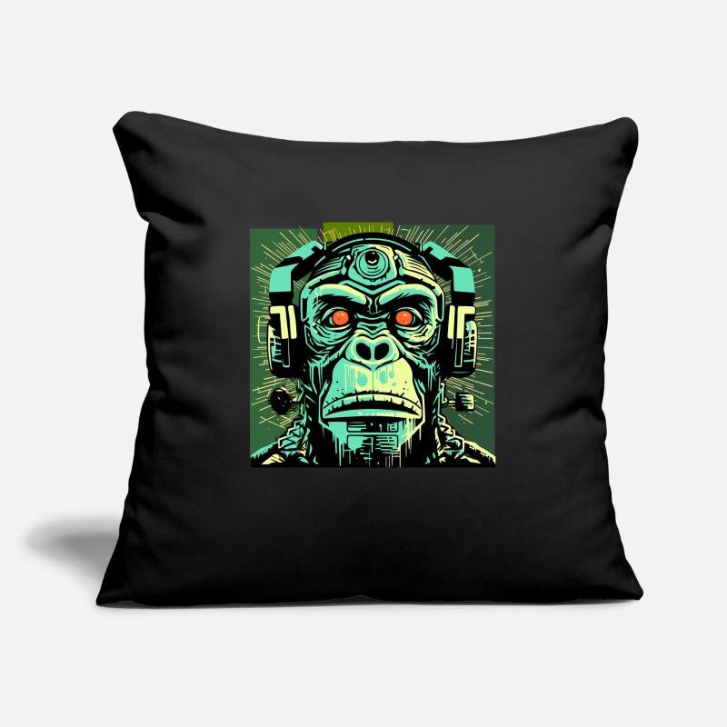 Alien Robot Ape Space Robot Gorilla Sofa pillowcase 17,3'' x 17,3'' (45 x 45 cm)