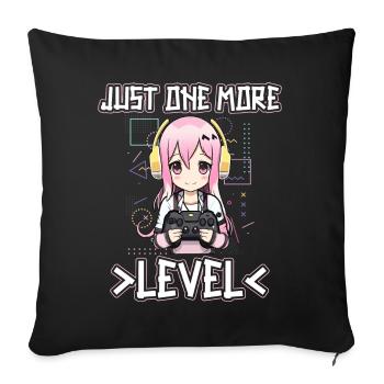 Gaming Console PC Gamer Girl Gamer Girl - Sofa pillowcase 17,3'' x 17,3'' (45 x 45 cm) - black - Front
