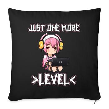 Gaming Console PC Gamer Girl Gamer Girl - Sofa pillowcase 17,3'' x 17,3'' (45 x 45 cm) - black - Front