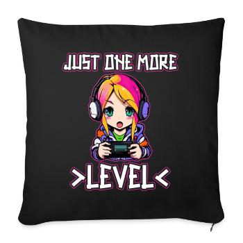 Gaming Console PC Gamer Girl Gamer Girl - Sofa pillowcase 17,3'' x 17,3'' (45 x 45 cm) - black - Front