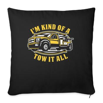 Je suis un peu un conducteur de remorquage - Housse de coussin décorative 45 x 45 cm - noir - Devant