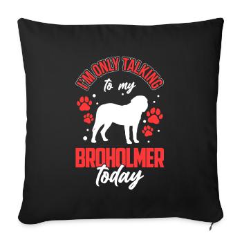 Parlez seulement au grand danois de Broholm - Housse de coussin décorative 45 x 45 cm - noir - Devant
